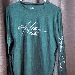 Hollister Forest Green Graphic Long Sleeve